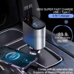 120w 4 In 1 Design Car Mobile Charger