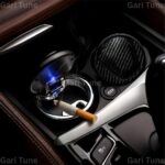 Portable Mini Carbon Fiber LED Ashtray