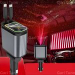 Car Roof Starlight 4 In 1 Retractable 66w Car Charger Dual Type-C Fast Adapter