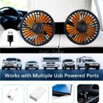 Car Neck Auto Headrest USB Charging Fan - Image 2