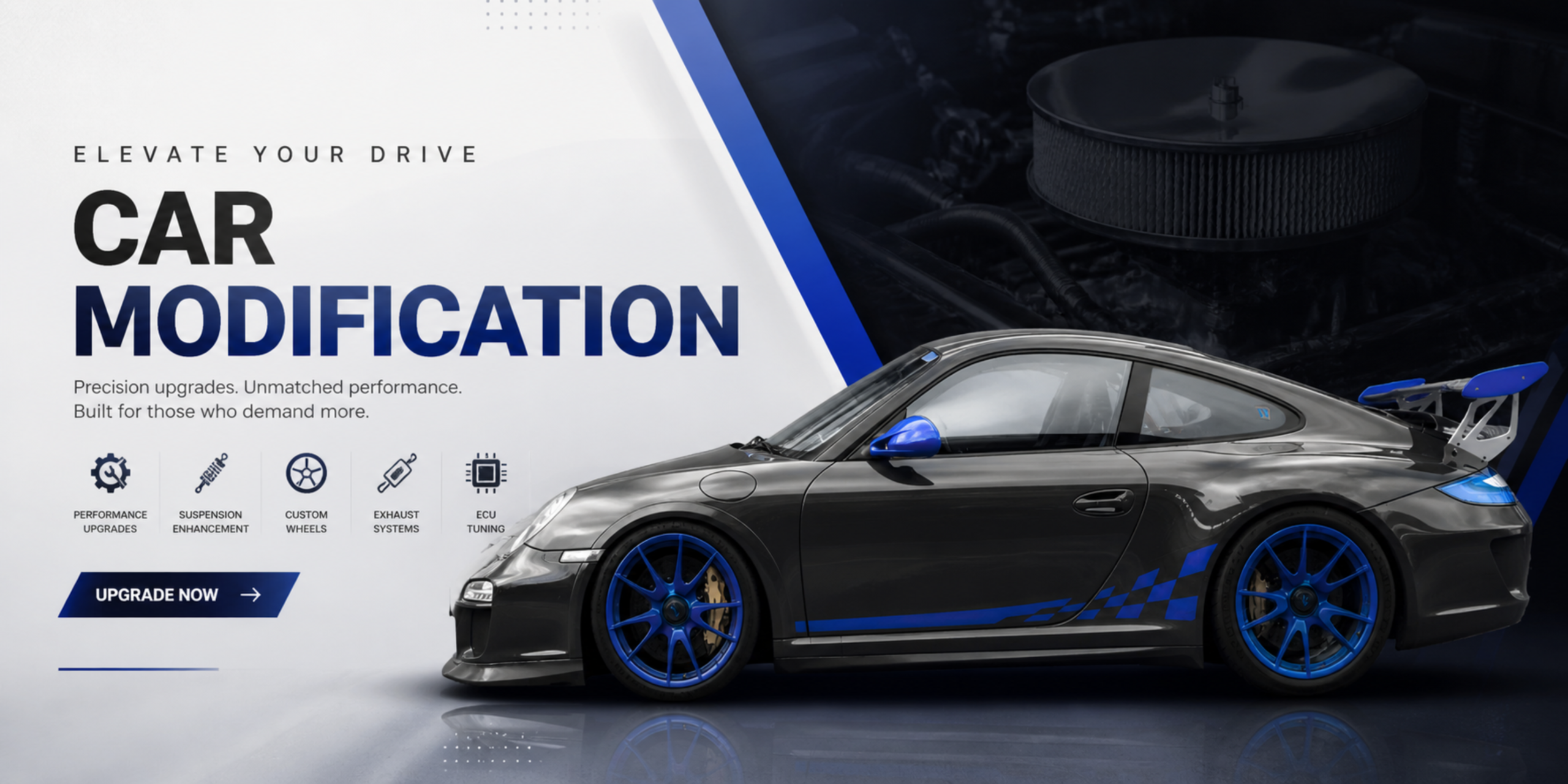 Red and black Modern Car Repair Banner (4)