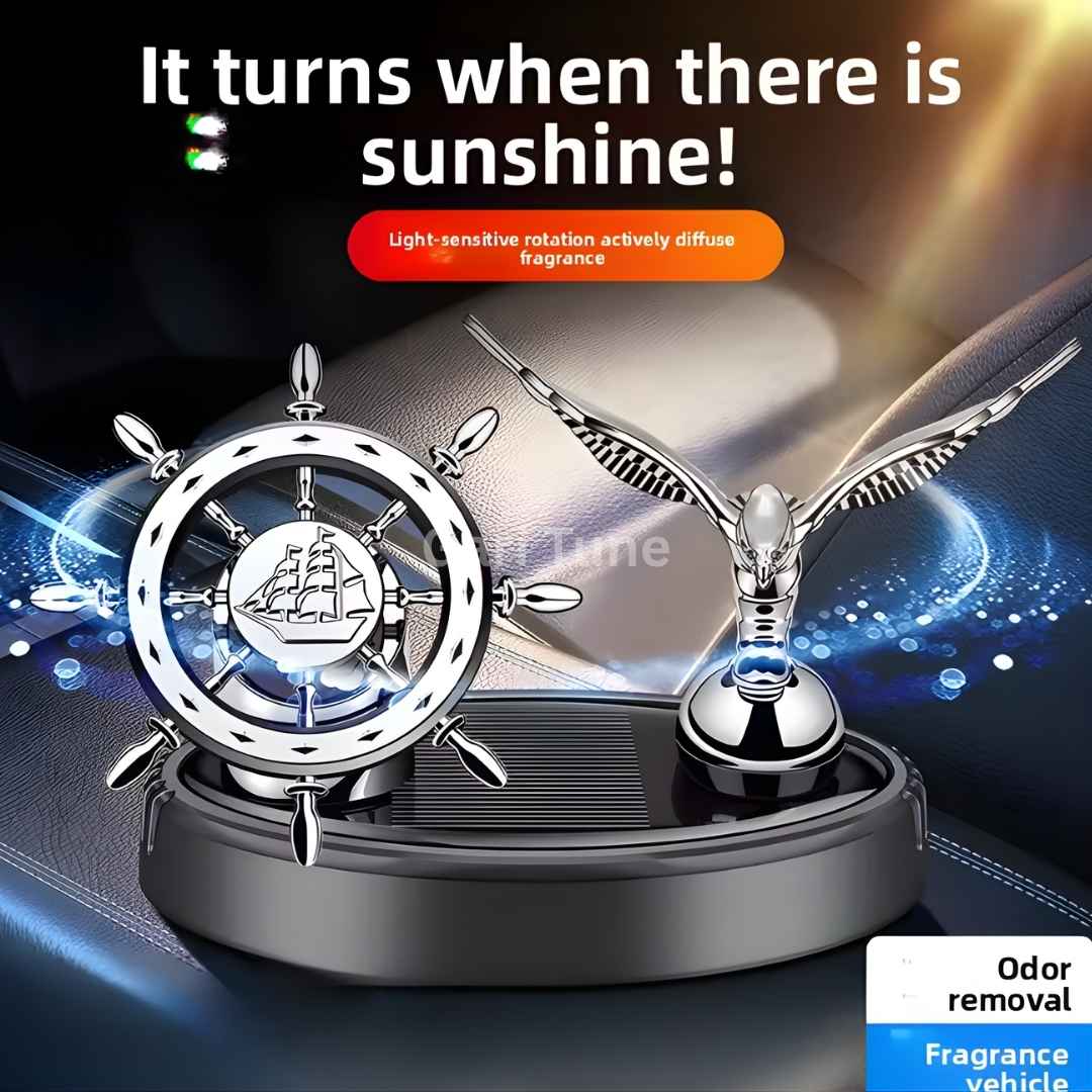 GT511-Solar powered flying eagle Boat Shape Aromatherapy Car Air Freshener-870 Solar powered flying eagle Boat Shape Aromatherapy Car Air Freshener - Image 1