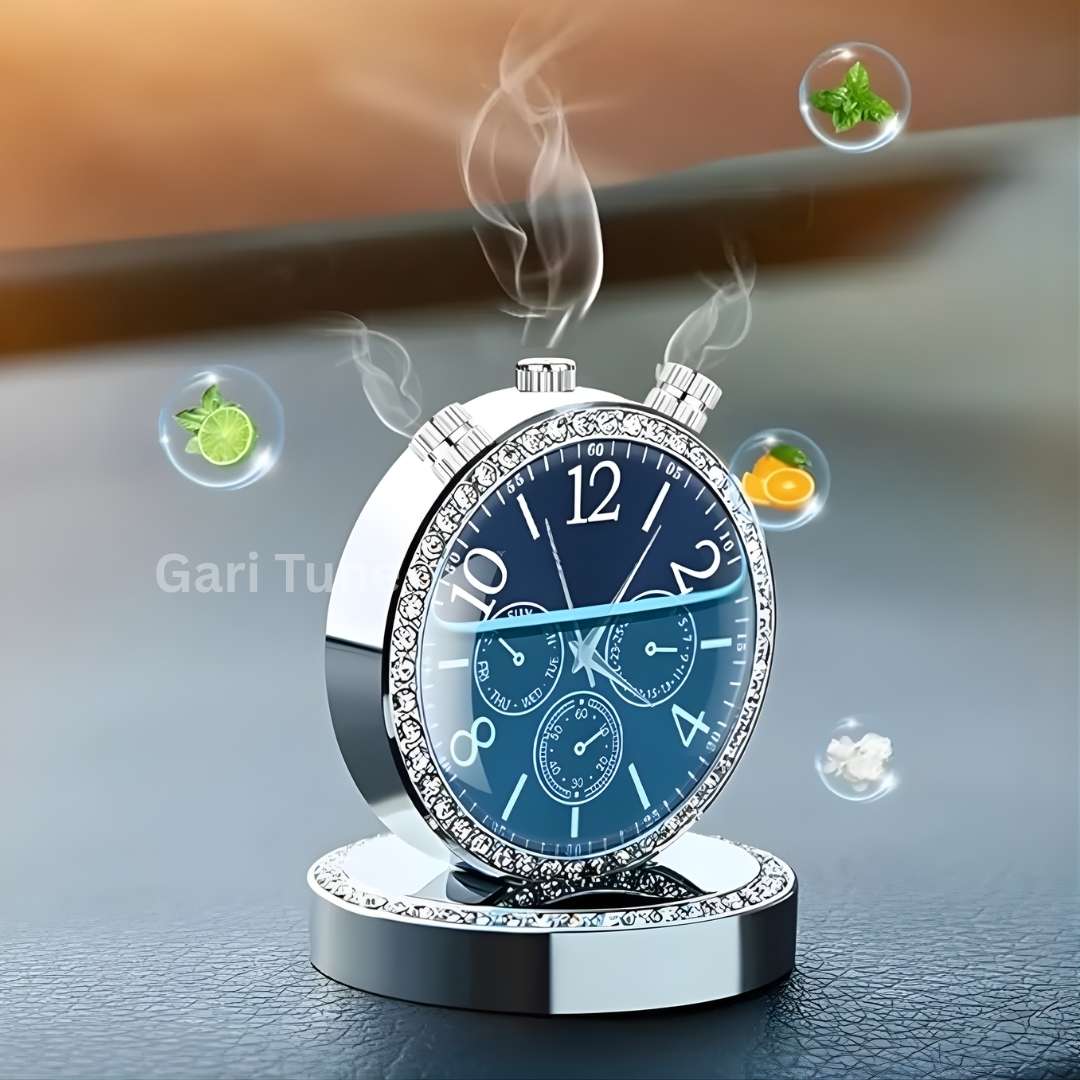 GT544-Car Clock With Air Freshener Dashboard Showpiece-1270 Car Clock With Air Freshener Dashboard Showpiece - Image 1
