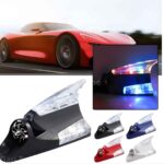 Universal LED Colorful Light  Car Wind Powered Shark Antenna