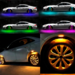 Tire Atmosphere  LED Lights APP control Car Wheel Eyebrow Lamp Car Fancy Lights (Multicolor)