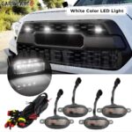 4pcs LED Stylish Front Grill Running Lights For Car - Image 2