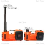 Car Electric Hydraulic Floor Jack, Tire Inflator Pump and LED Flashlight (12V 5Ton) - Image 2
