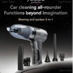 VC08 Multiple Accessories Powerful 4000mAh Blowing And Suction 2-in-1 Car Vacuum Cleaner