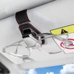 car leather sun visor sunglasses holder