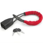 Car Steering Wheel Lock With Seat Belt Socket Steel Rope - Image 4
