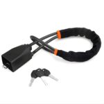 Car Steering Wheel Lock With Seat Belt Socket Steel Rope