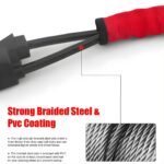 Car Steering Wheel Lock With Seat Belt Socket Steel Rope - Image 2