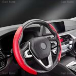 Universal  Artifitial Leather  Carbon Fiber Car Steering Wheel Cover - Image 5